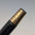 Circa 1900 Antique Black Shaft Sterling Silver Rondelle Handle Walking Stick 88cm