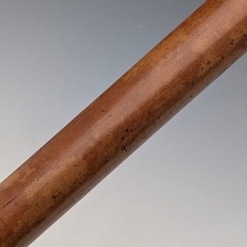 1900年頃 アンティーク マラッカシャフト 純銀製ロンデルハンドル ステッキ 杖 90cm