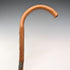 French Vintage Curved Handle Tourist Walking Stick Tan Shaft 78cm
