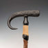 Vintage Chamois Horn and Leg Handle Men's Walking Stick Brown Shaft 91cm