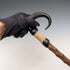 Vintage Chamois Horn and Leg Handle Men's Walking Stick Brown Shaft 91cm