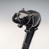 Vintage Thick Black Shaft Rhino Carved Handle Walking Stick 83cm