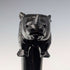 Vintage Thick Black Shaft Rhino Carved Handle Walking Stick 83cm
