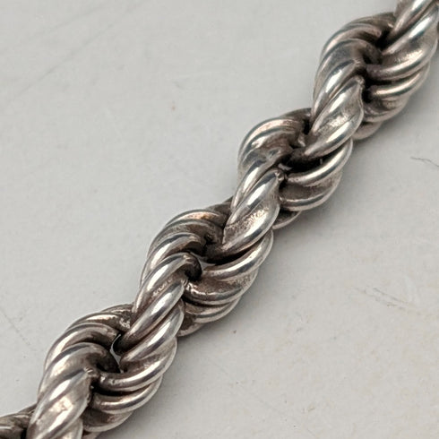 英國復古純銀扭曲鏈項鍊 46公分 12克 NJS