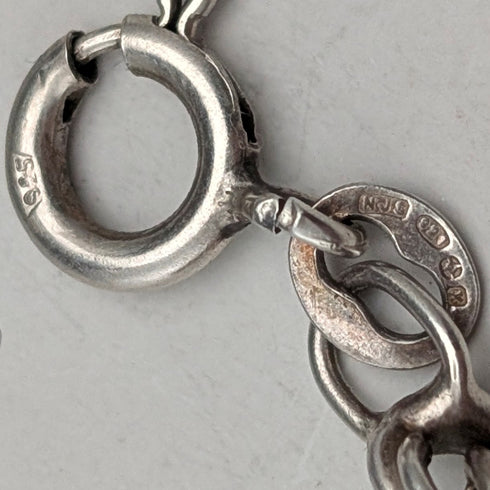 英國復古純銀扭曲鏈項鍊 46公分 12克 NJS