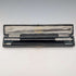 1917 British antique pure silver decorated conductor baton Ebenezer Newman with case
