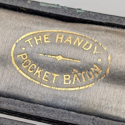 1917年 英国アンティーク 純銀装飾 指揮棒 コンダクターバトン Ebenezer Newman ケース入り