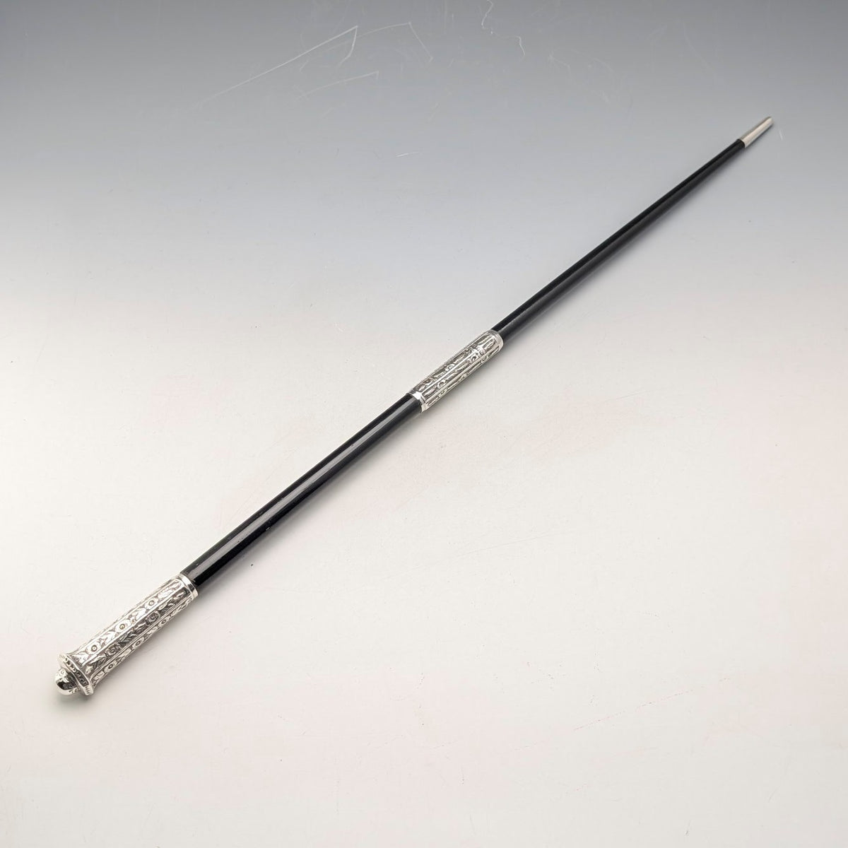 1917年 英国アンティーク 純銀装飾 指揮棒 コンダクターバトン