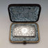 1880 British antique sterling silver cigarette case, 51g, with case, Hilliard & Thomason