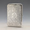 1895 British antique sterling silver double door card case, 123g, Deakin & Francis