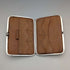 1895 British antique sterling silver double door card case, 123g, Deakin & Francis