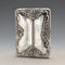 1898 British antique embossed sterling silver double door card case, 101g, Henry Matthews