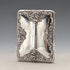 1898 British antique embossed sterling silver double door card case, 101g, Henry Matthews