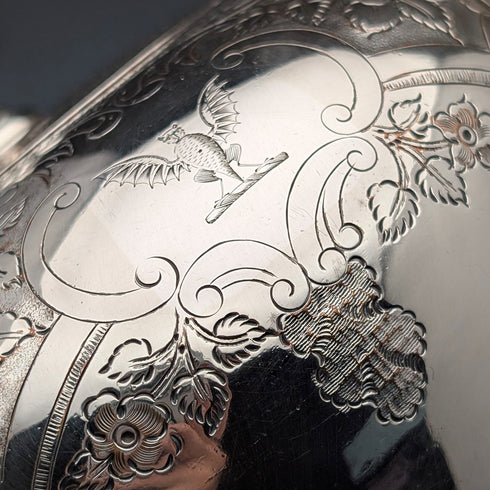 19世紀末英國古董銀盤茶壺