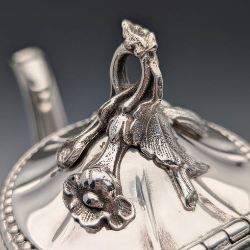 19世紀末英國古董銀盤茶壺 Shaw & Fisher