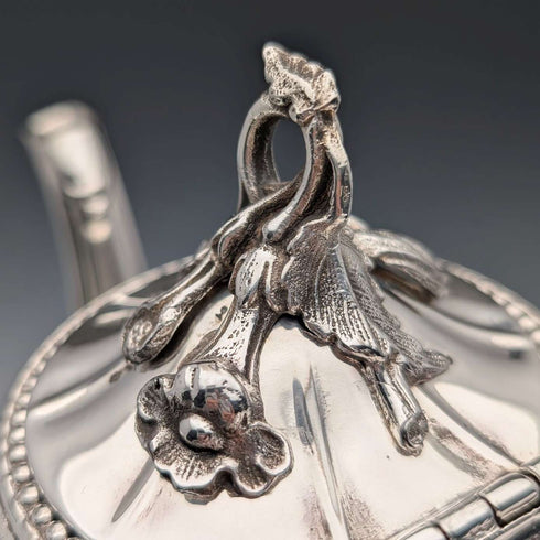 Late 19th Century British Antique Silver Plate Teapot Shaw & Fisher