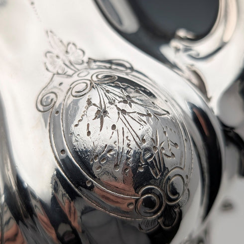 19世紀末英國古董銀盤茶壺 Shaw & Fisher