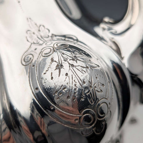 Late 19th Century British Antique Silver Plate Teapot Shaw & Fisher