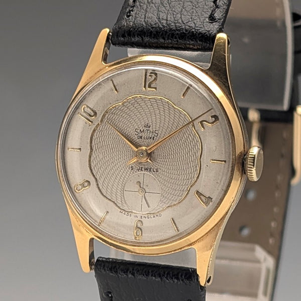 20 世紀 50 年代英國復古史密斯腕錶 SMITH DeLux AB331 15 顆寶石機械丹尼森錶殼運作良好