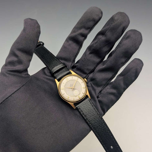1950年代 英国ヴィンテージ スミス 腕時計 SMITH DeLux AB331 15石機械式 デニソンケース 動作良好