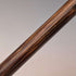Circa 1930 British vintage brown shaft, curved handle, sterling silver decoration, walking stick, 89cm