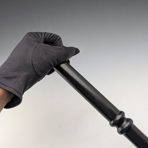 ヴィンテージ ブラックシャフト ロンデルハンドル ステッキ 杖 85cm