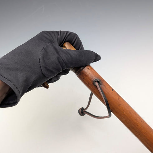 ヴィンテージ マラッカ藤シャフト ホーンハンドル 小型ステッキ 杖 63cm