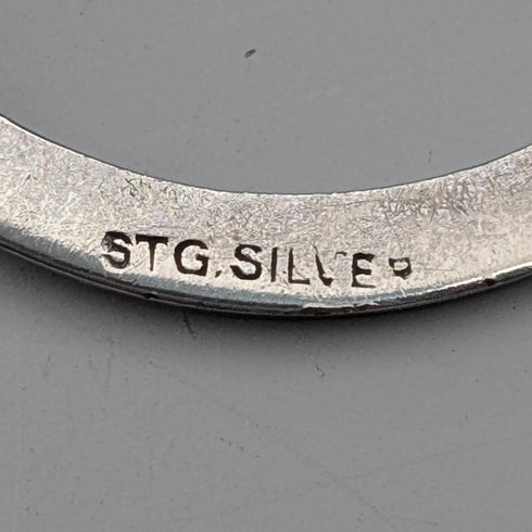 Vintage Sterling Silver Marcasite Floral Round Brooch