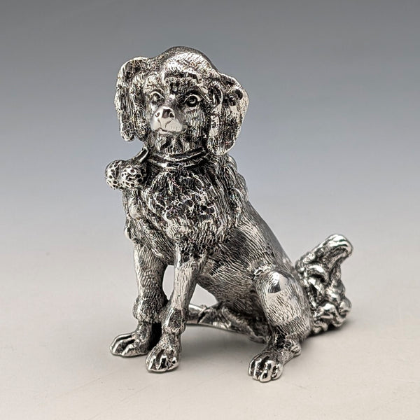 1969 British Vintage Sterling Silver Poodle Figurine 164g SMD
