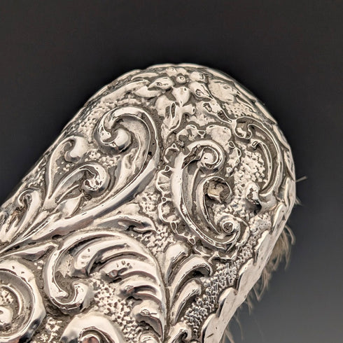 1908年 英国アンティーク 純銀装飾ハンドル 洋服ブラシペア J&R Griffin