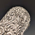 1908 British antique sterling silver decorated handle clothes brush pair J&R Griffin