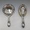 Circa 1900 American antique pure silver Art Nouveau decoration hairbrush and hand mirror Foster & Bailey