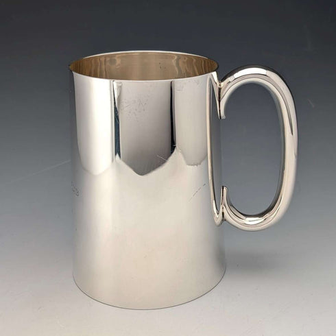 1936 British Vintage Sterling Silver Pint Mug 296g Henry Hodson Plante