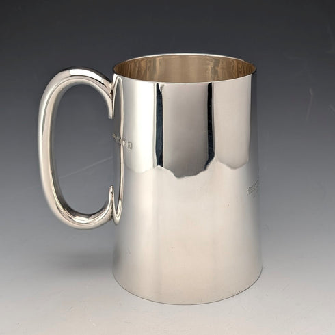 1936年 英国ヴィンテージ 純銀製 パイントマグ 296g Henry Hodson Plante