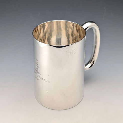 1936 British Vintage Sterling Silver Pint Mug 296g Henry Hodson Plante