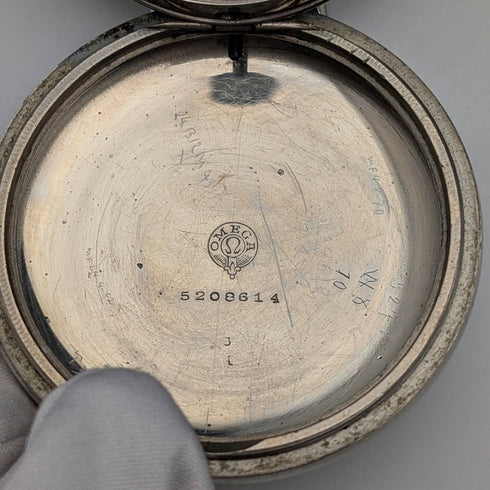 1910年頃 アンティーク オメガ 懐中時計 直径53mm 合金ケース 動作良好