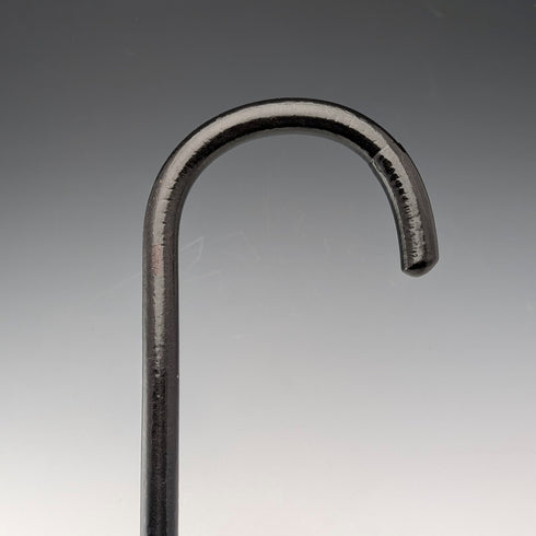 1920年代 アンティーク ブラックシャフト 曲がりハンドル ステッキ 杖 91cm