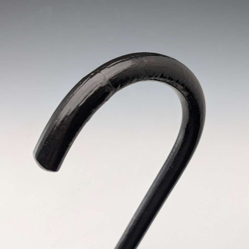 1920年代 アンティーク ブラックシャフト 曲がりハンドル ステッキ 杖 91cm