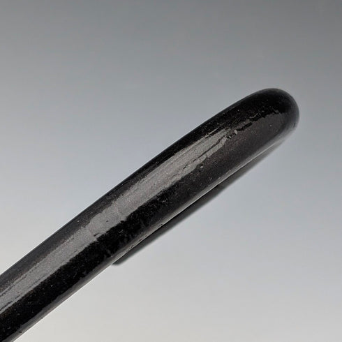 1920年代 アンティーク ブラックシャフト 曲がりハンドル ステッキ 杖 91cm