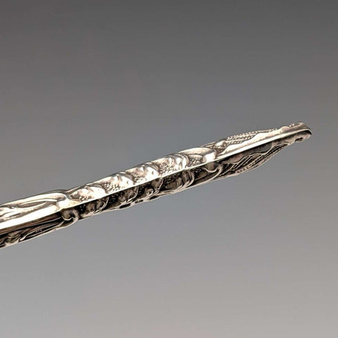 1905 British antique pure silver handle shoehorn by William Devenport