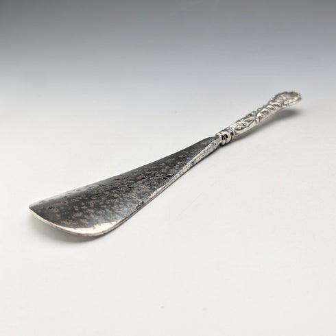 1905年 英国アンティーク 純銀ハンドル シューホーン 靴べらWilliam Devenport