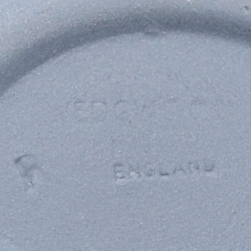 英国ヴィンテージ ウェッジウッド ジャスパーウェア製 卵型ボックス 小物入れ ペールブルー