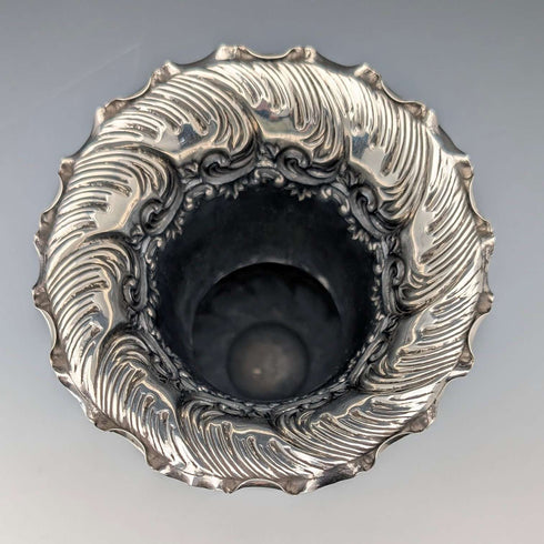 1900年 英国アンティーク 純銀製 花瓶 ベース 計203g Fenton Brothers