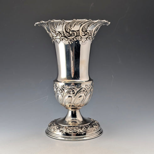1900年 英国アンティーク 純銀製 花瓶 ベース 計203g Fenton Brothers