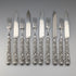 Early Victorian British Antique Pure Silver Handle Dessert Cutlery 5 Pairs Aaron Hadfield