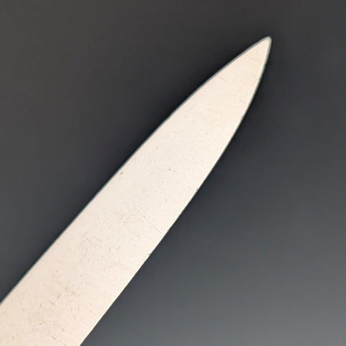 Early Victorian British Antique Pure Silver Handle Dessert Cutlery 5 Pairs Aaron Hadfield