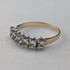 Antique Jewelry K9 Gold 7 Row Spinel Ring 2.2g (Size 12)