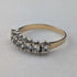 Antique Jewelry K9 Gold 7 Row Spinel Ring 2.2g (Size 12)