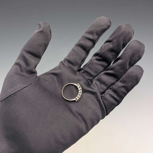 Antique Jewelry K9 Gold 7 Row Spinel Ring 2.2g (Size 12)