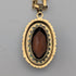 Vintage rolled gold cut stone pendant with necklace